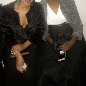 Black fur jacket Calvin Klein xlarge